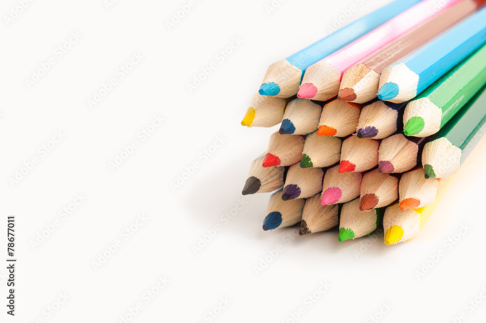 Naklejka premium Colored pencils