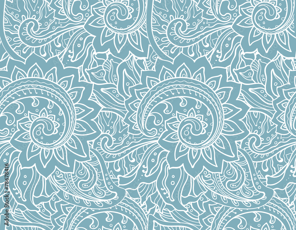 Fototapeta premium Seamless vector pattern with traditional oriental ornament