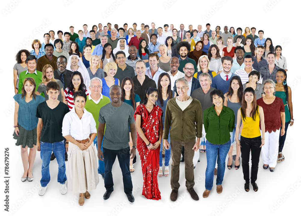 Obraz premium Crowed of Diversity People Friendship Happiness Concept