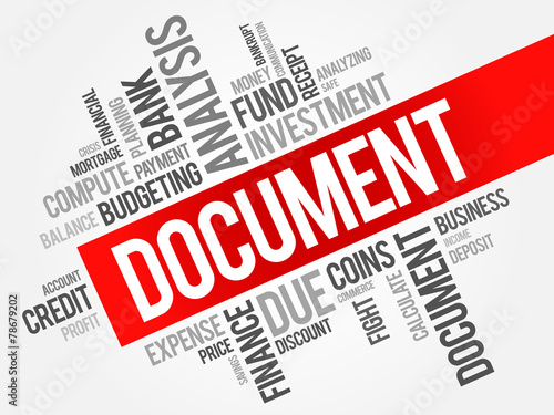 DOCUMENT word cloud, business concept
