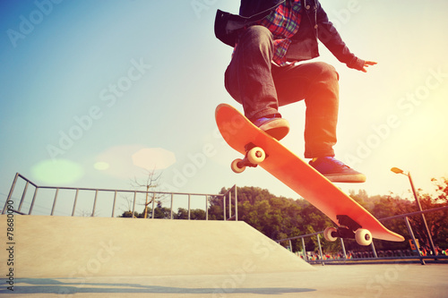 skateboarder skateboarding at skatepark