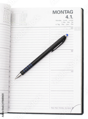 Wallpaper Mural Pocket Planner and Pencil Isolated Torontodigital.ca