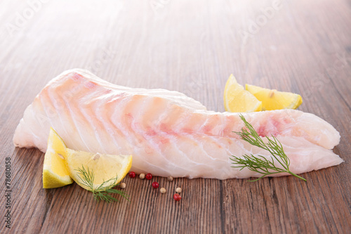 Photography raw fish fillet