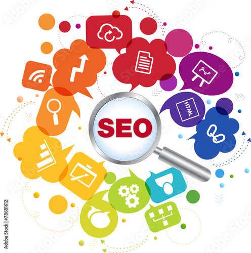 Seo strategy cloud concept