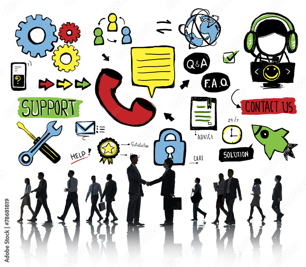 Fototapeta premium Support Help Solution Care Cooperation Assistance Concept