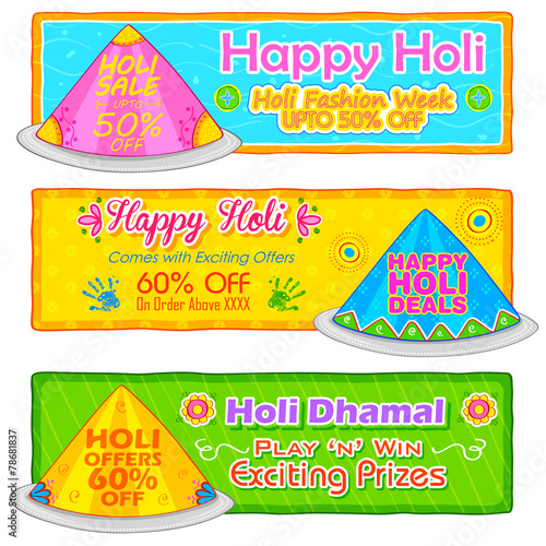 Holi banner for sale and promotion