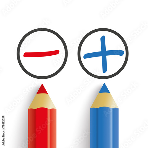Pro Contra Red Blue Pens