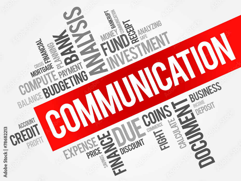 COMMUNICATION word cloud, business concept