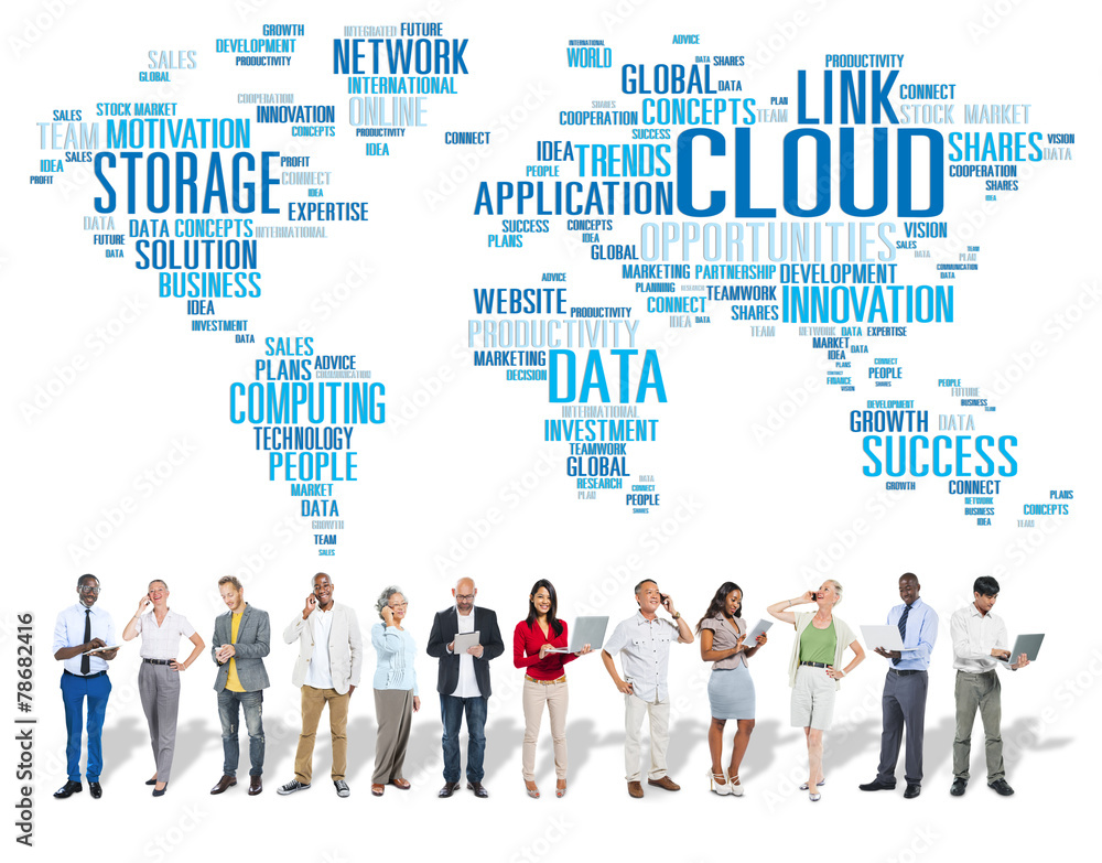 Link Cloud Computing Technology Data Information Concept Link Cloud Computing Technology Data Information Concept