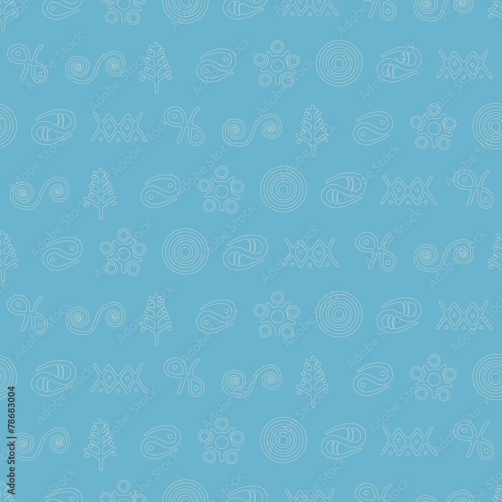 seamless background with Trypillian culture ornaments