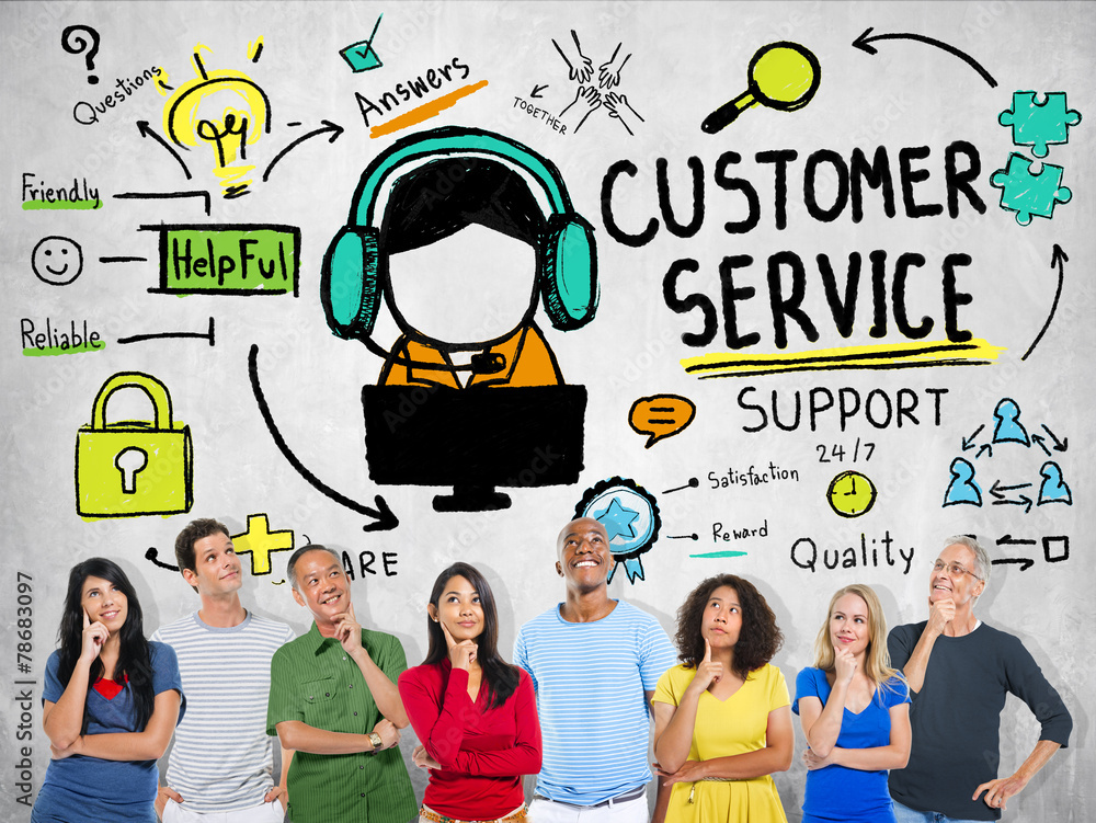 Customer Service Support Assistance Service Help Guide Concept Customer Service Support Assistance Service Help Guide Concept