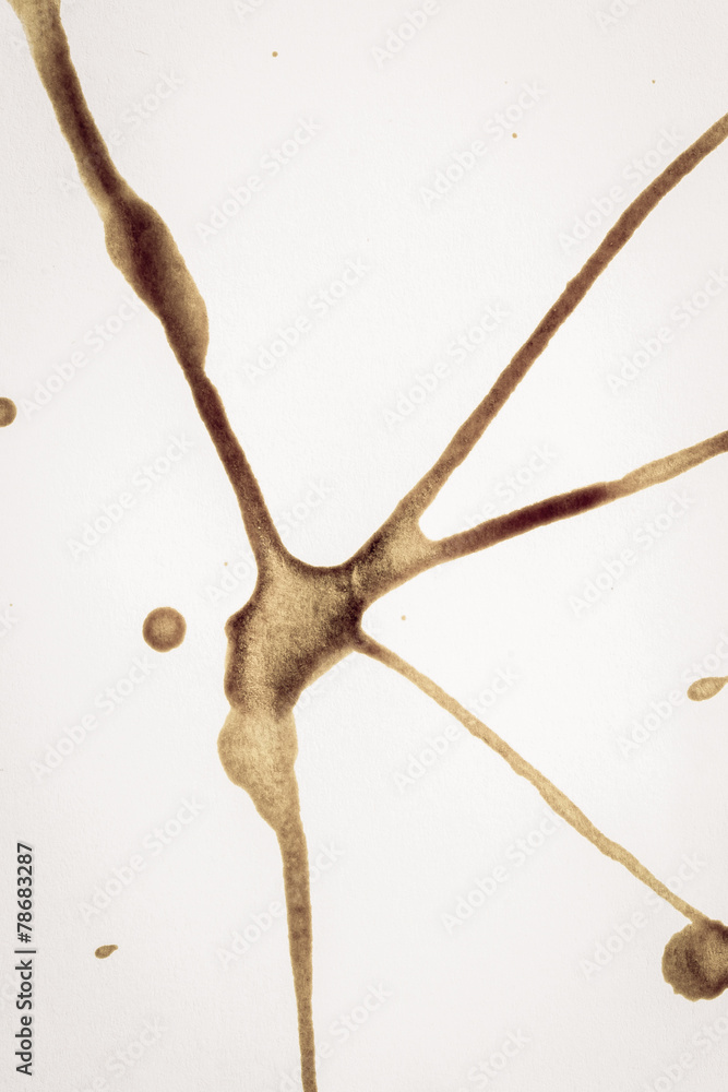 Paper with stain of coffee