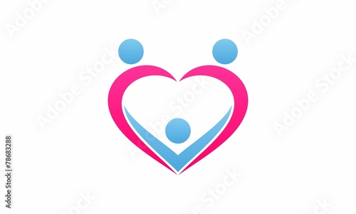 Heart People Family Love Logo Icon