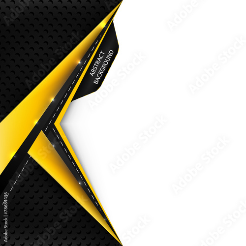 Abstract vector background with yellow lines and leather texture