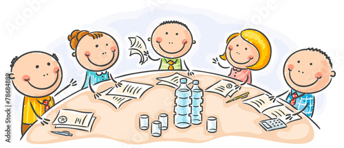 Meeting or conference round the table