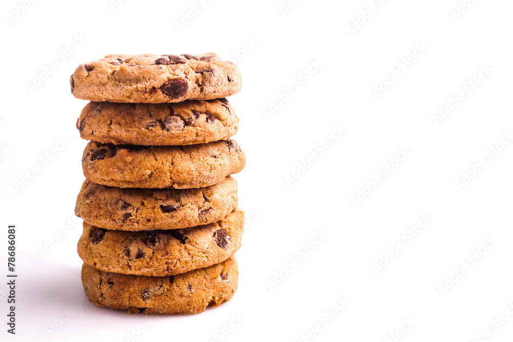 Delicious stack of Chocolate Chip Cookies Delicious stack of Chocolate Chip Cookies