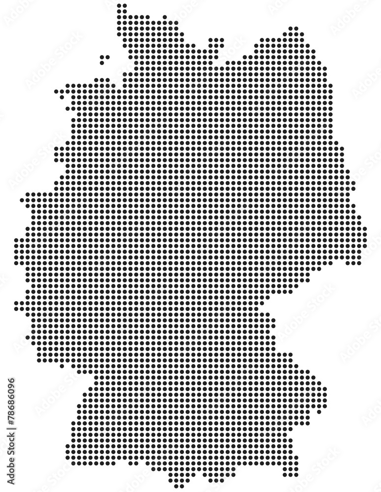 Deutschlandkarte aus Punkten / Kreisen