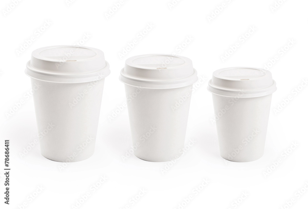 Paper cup isolated on white. Coffee to go. Paper cup isolated on white. Coffee to go.