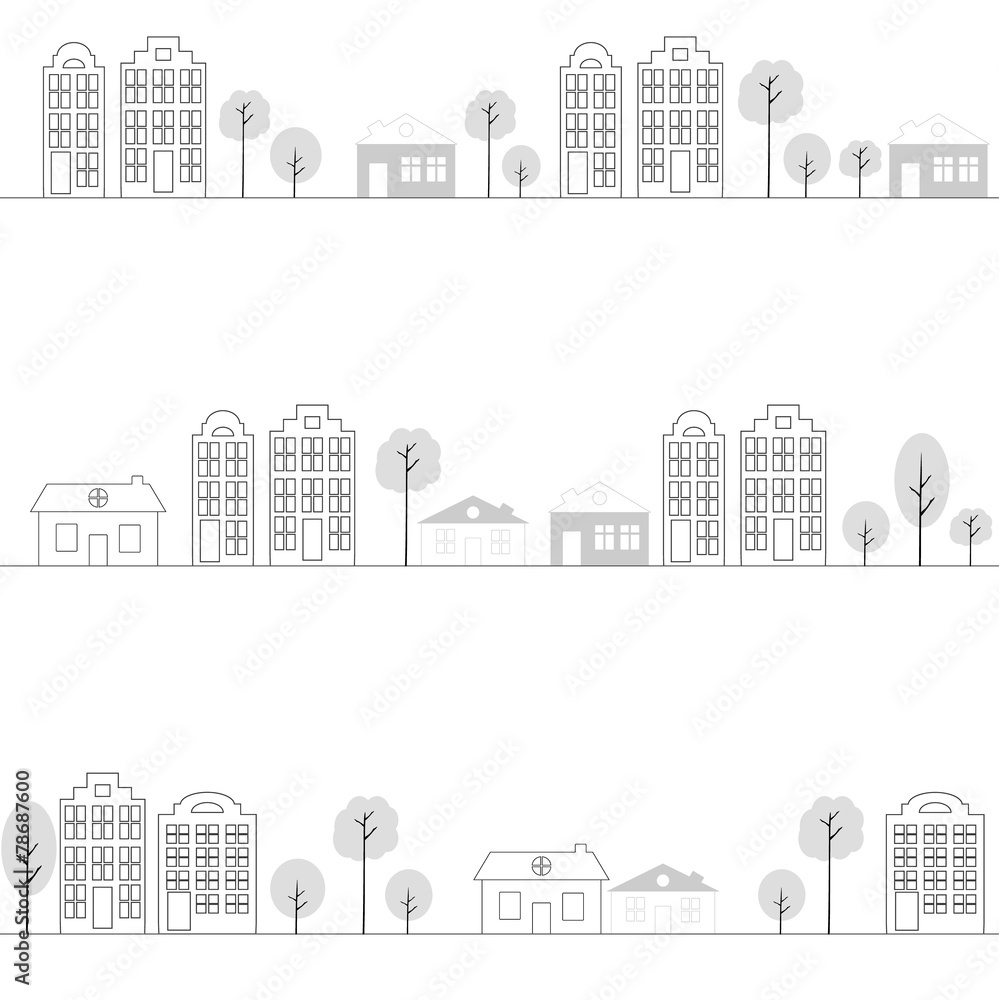 Fototapeta premium Town illustration