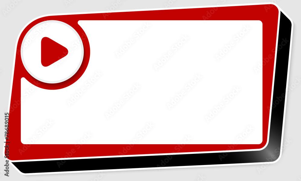 vector abstract red box and play symbol vector abstract red box and play symbol