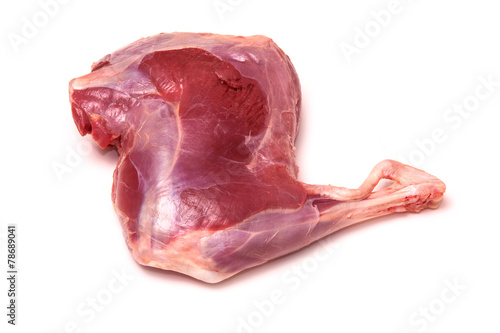 Canvastavla Haunch or leg of Muntjac venison meat.