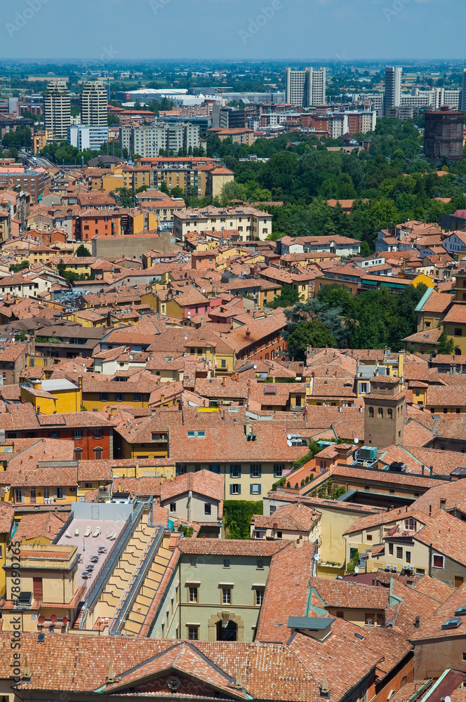 Panoramic view of Bologna. Emilia-Romagna. Italy.