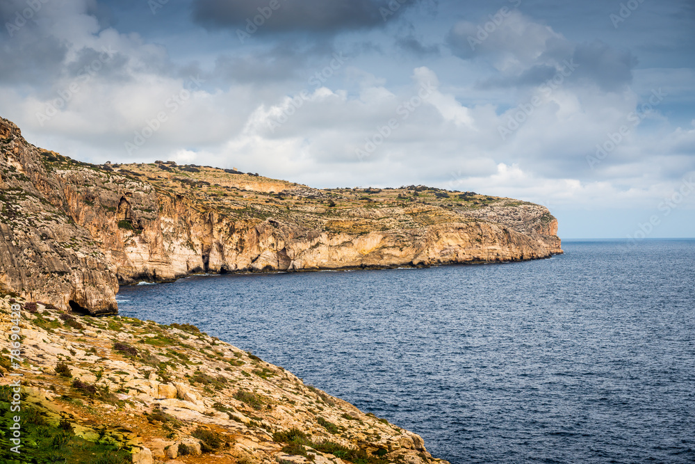Falaises à la grotte bleue, Malte