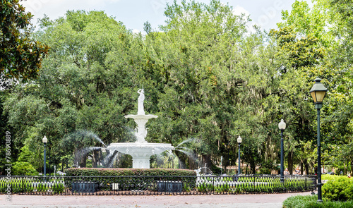 Stone Fountain in Beautiful Park