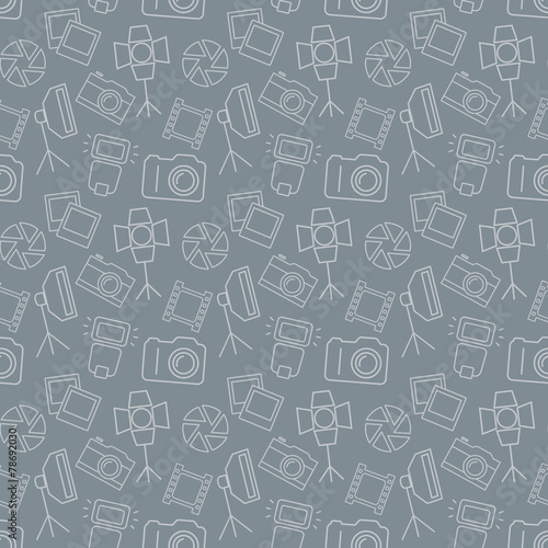 Photographic seamless pattern. Vector background.