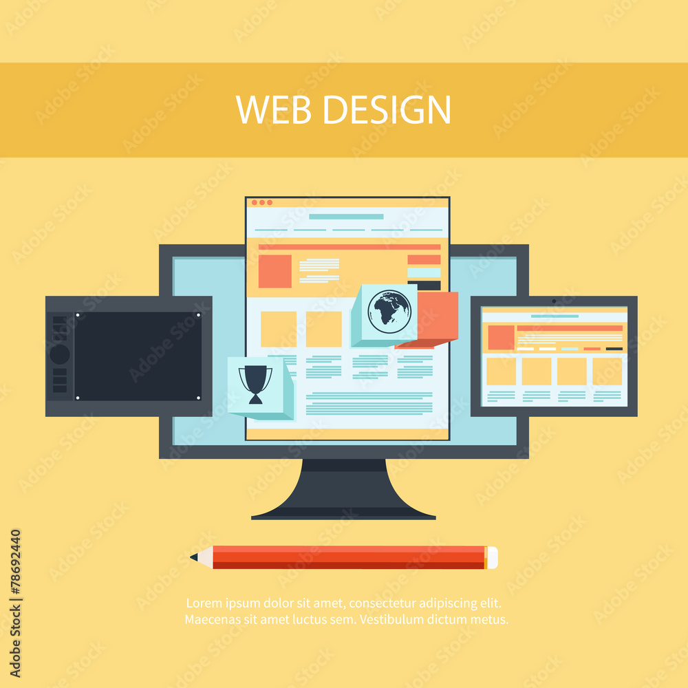 Web design. Program for design and architecture.