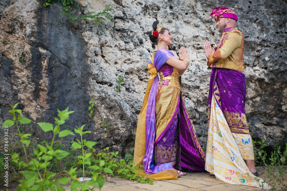 mature couple dressed in Balinese costume mature couple dressed in Balinese costume