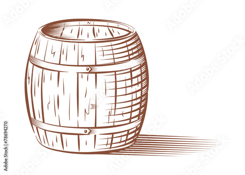 Vector beer or wine barrel