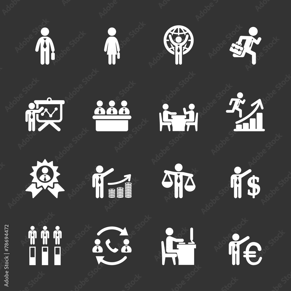 human resource management icon set 6, vector eps10