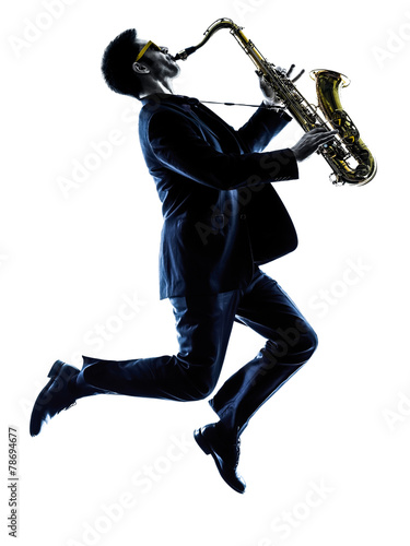 Photos man saxophonist playing saxophone player  silhouette