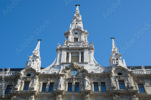Architecture of a old royal palace in Budapest, Hungary