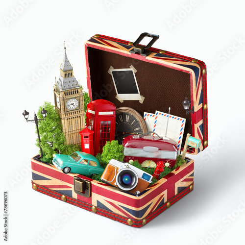 Canvas Print London traveling concept