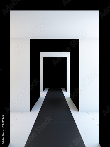 Obraz na płótnie Abstrakcyjny Tunel 3D