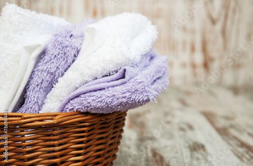 towels in basket