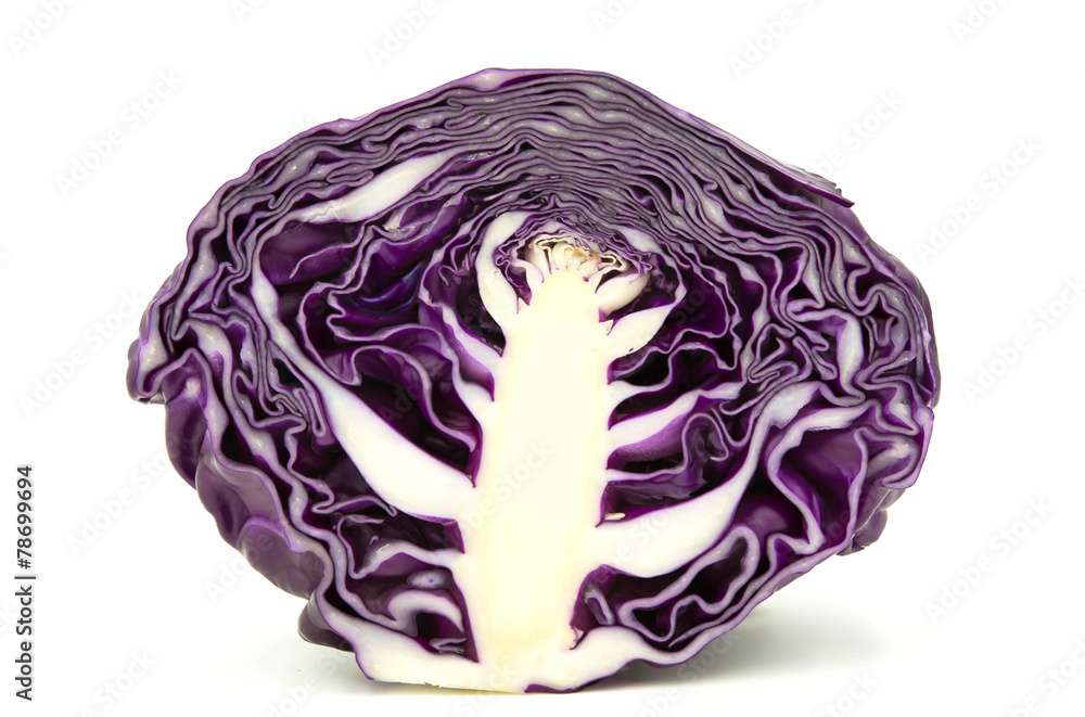 ple cabbage on a white background. ple cabbage on a white background.