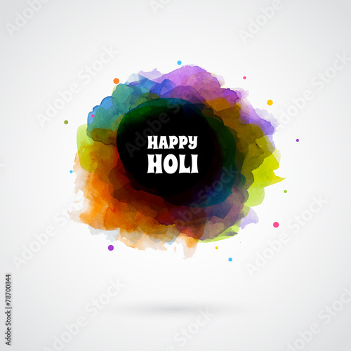 Happy Holi card template