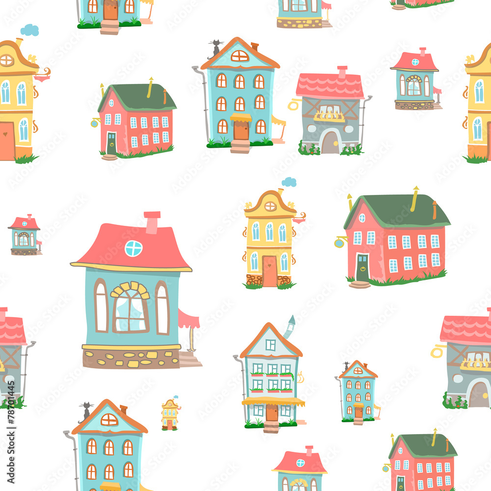 Cute cartoon houses