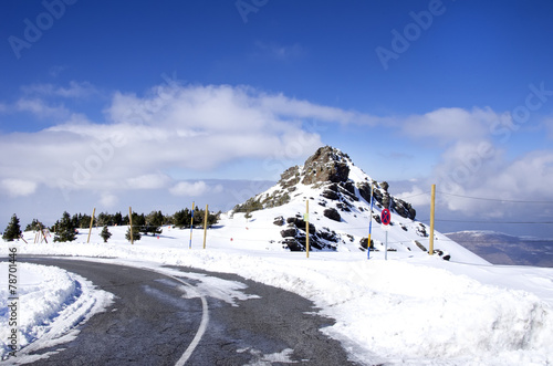 view of a spanish resort station,  Sierra Nevada.