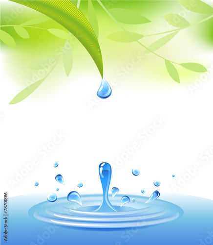 Clear water, vector illusration