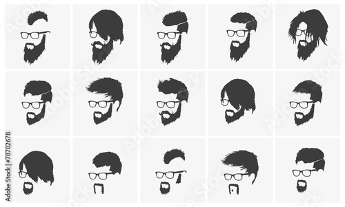 hairstyles with a beard and mustache wearing glasses full face