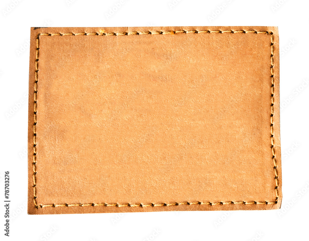 close up brown leather jeans empty on isolated white with space close up brown leather jeans empty on isolated white with space