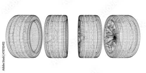 Set of car wheels © podsolnykh