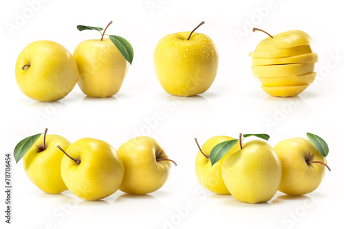 Composite of yellow golden apple