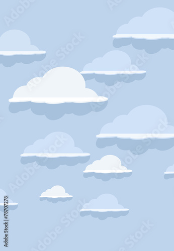 Cloud pattern on blue background.