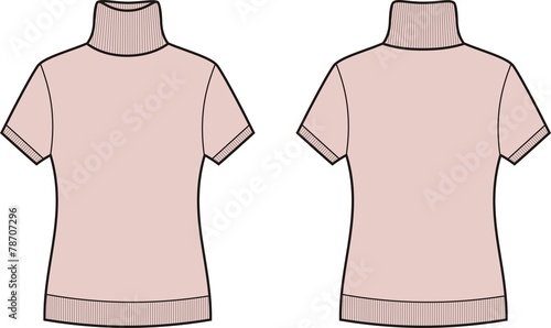Short-sleeve turtleneck