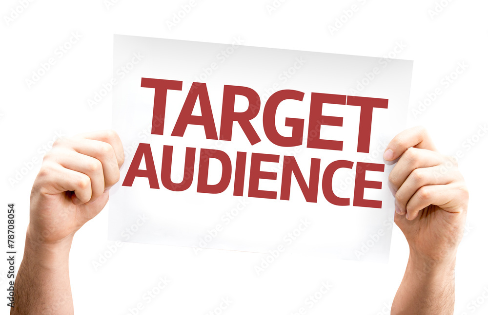 Target Audience card isolated on white background Target Audience card isolated on white background